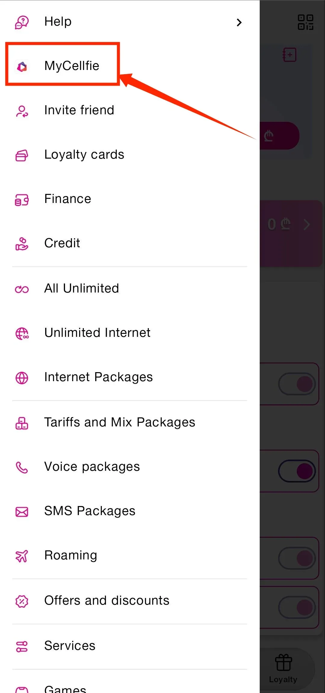 Products → My services → Services 下的 Number maintenance 开关，开关已开启